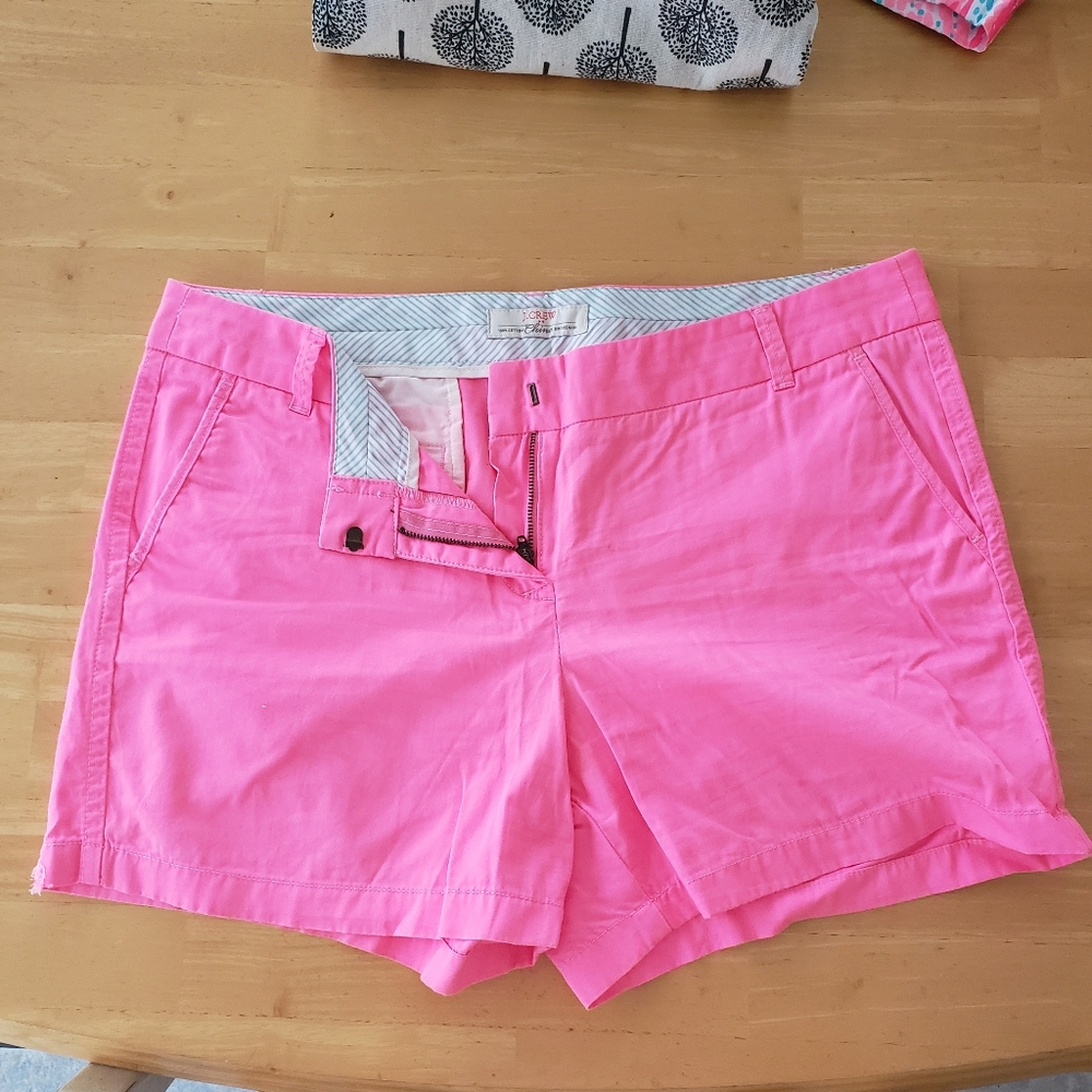 NWT J Crew Chino Shorts, Hot Pink